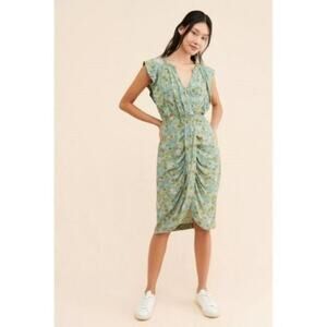 Anthropologie Maeve Blossom Ruffle Sleeve Tulip Dress Size 4